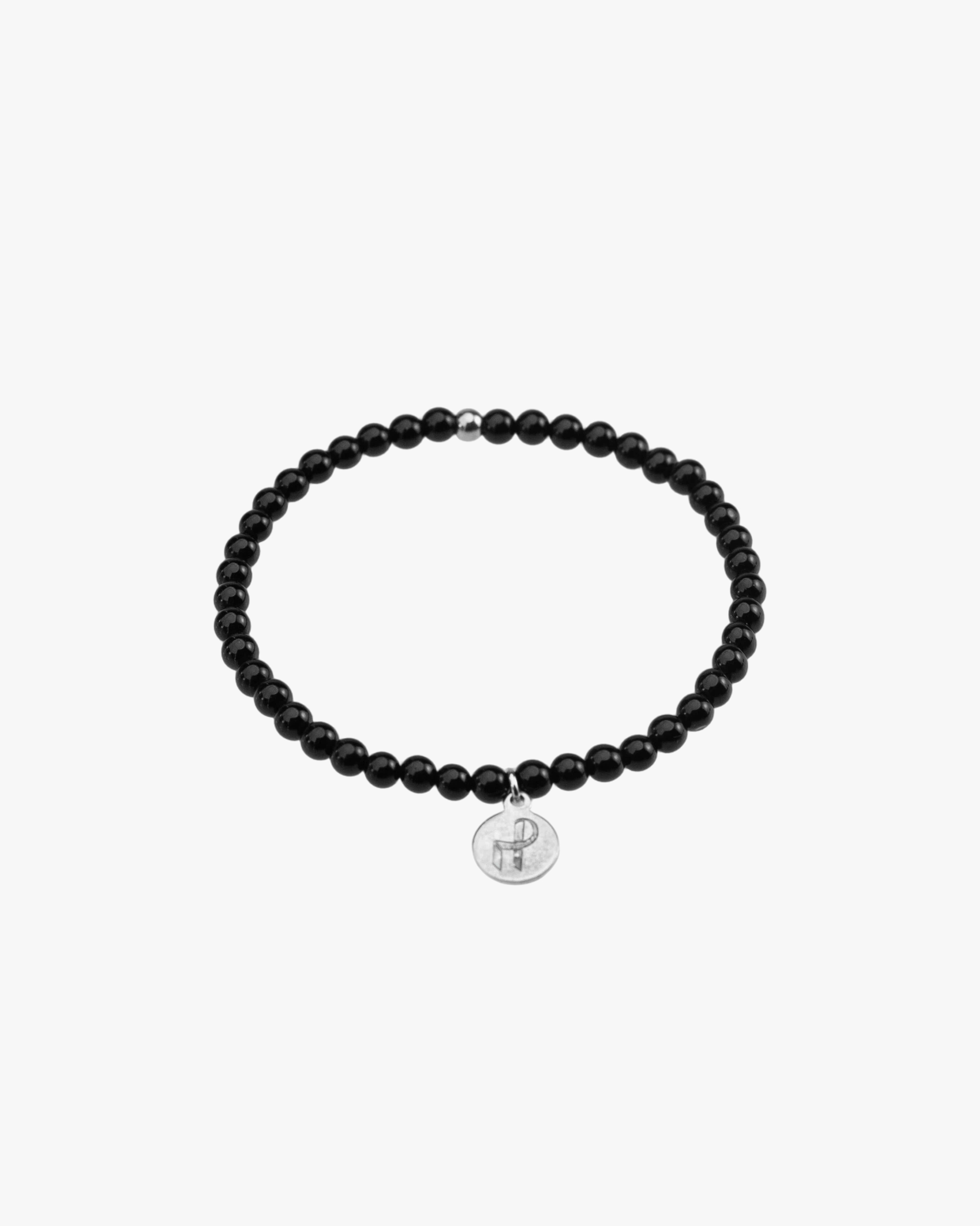 RECOVERY Glossy 4MM Beaded Bracelet (Black)