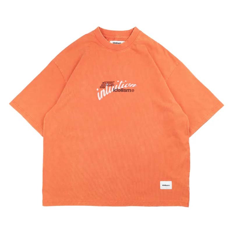 idealism Crow Wash Tee 烏鴉 水洗 短袖 橘色 ID-36 [台灣現貨]