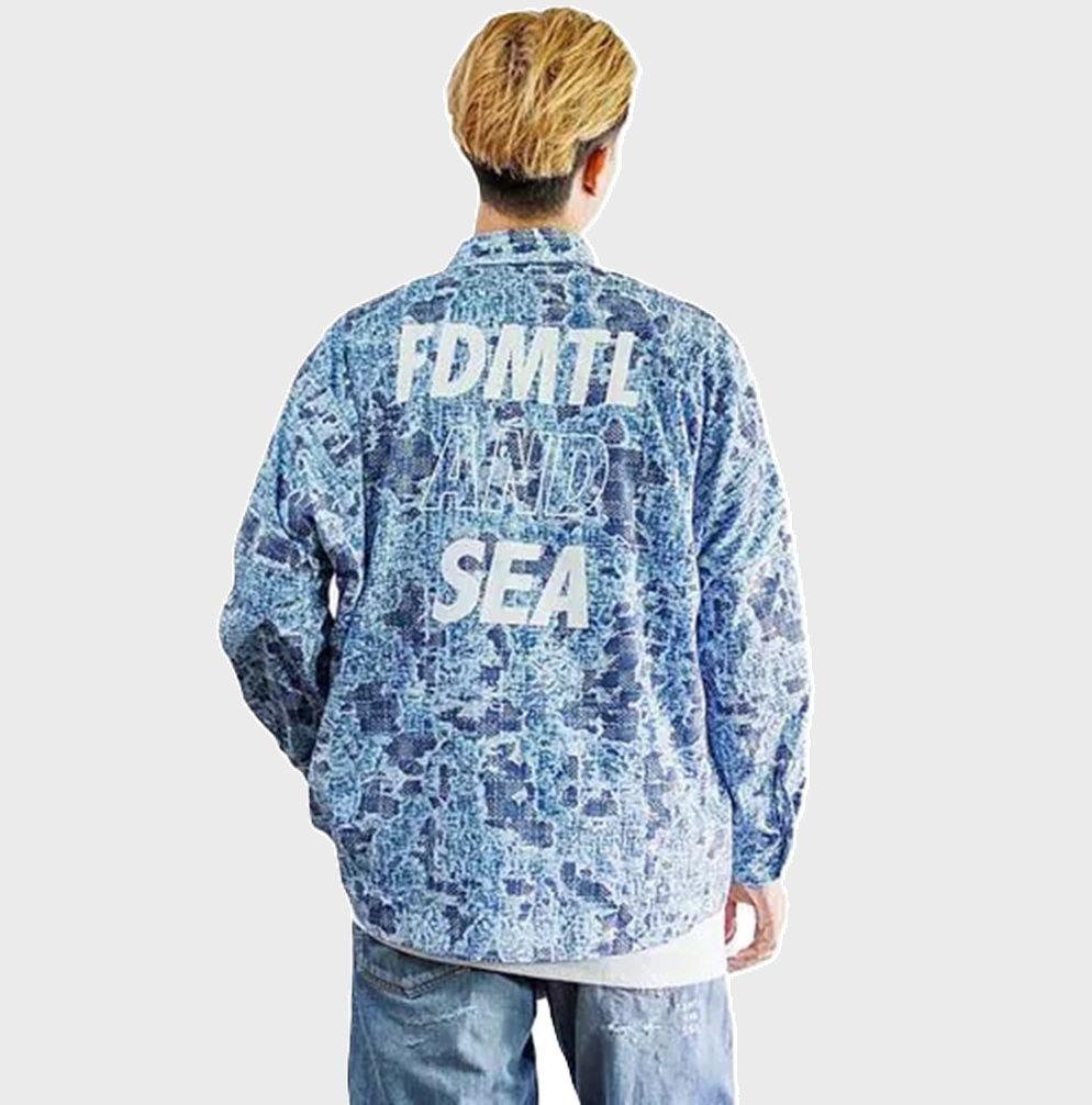 FDMTL JAPAN x WIND AND SEA PRINTED BORO INDIGO SHIRTS - PRE ORDER ITEM (預訂中)