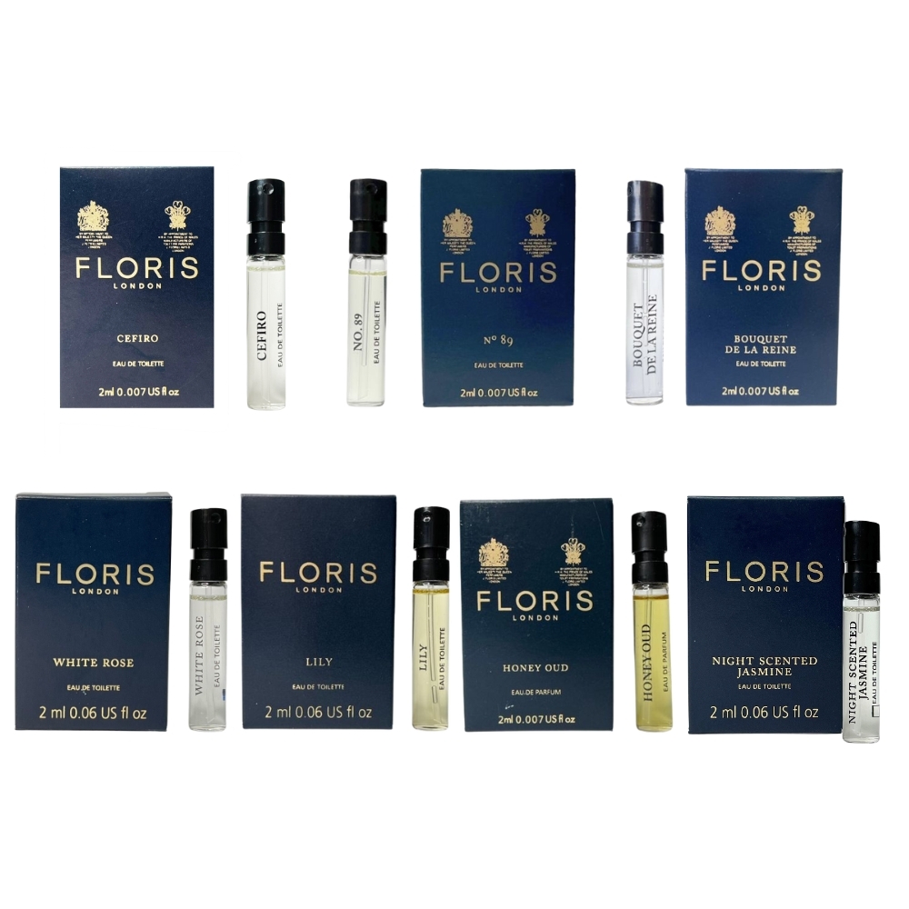 FLORIS  NO.89/女王的花束/夏日百合/金烏恬蜜/清冽玫瑰/夜魅茉莉/微風輕佛 淡香水/淡香精 2ml 針管 (多款任選)
