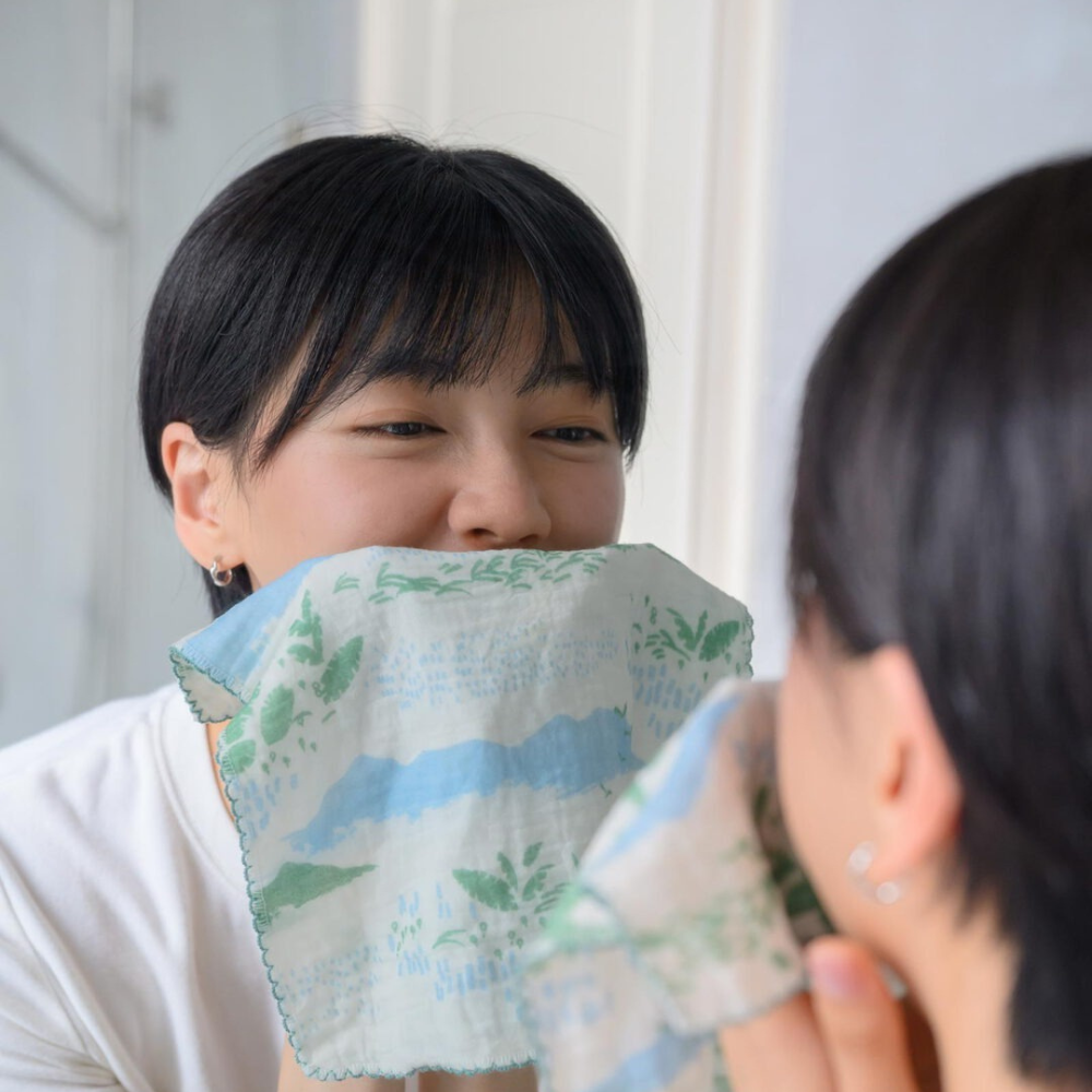 四層紗方巾/翔仔居家聯名/縱谷