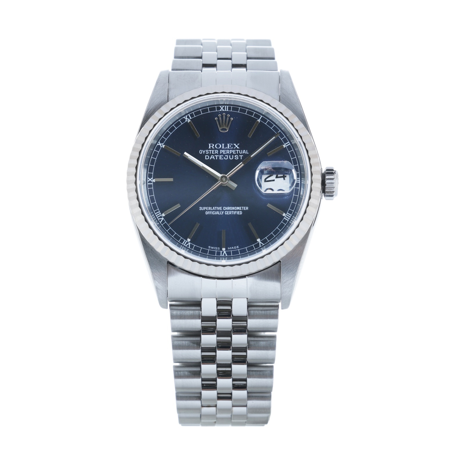 勞力士ROLEX DATEJUST 日誌型古董腕錶16234 藍色面盤K頭（約2001年）