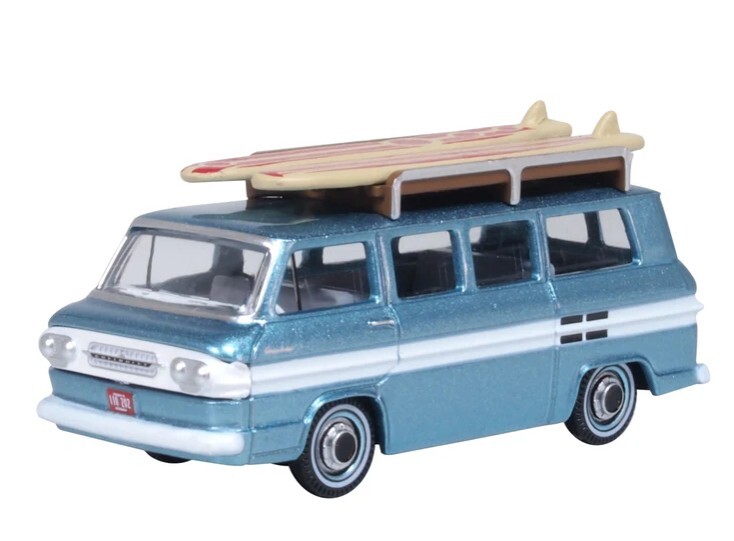 Oxford 87CG61001 1:87 1961年雪佛蘭Corvair Greenbrier客車，綠松石/米白色