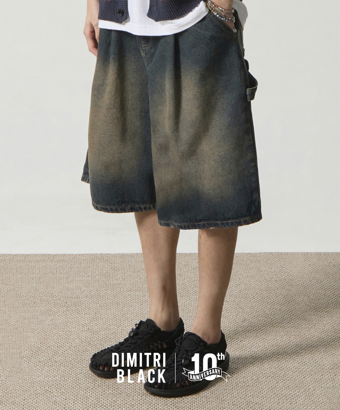 DIMITRI BLACK 生物水洗百慕達牛仔褲 2色
