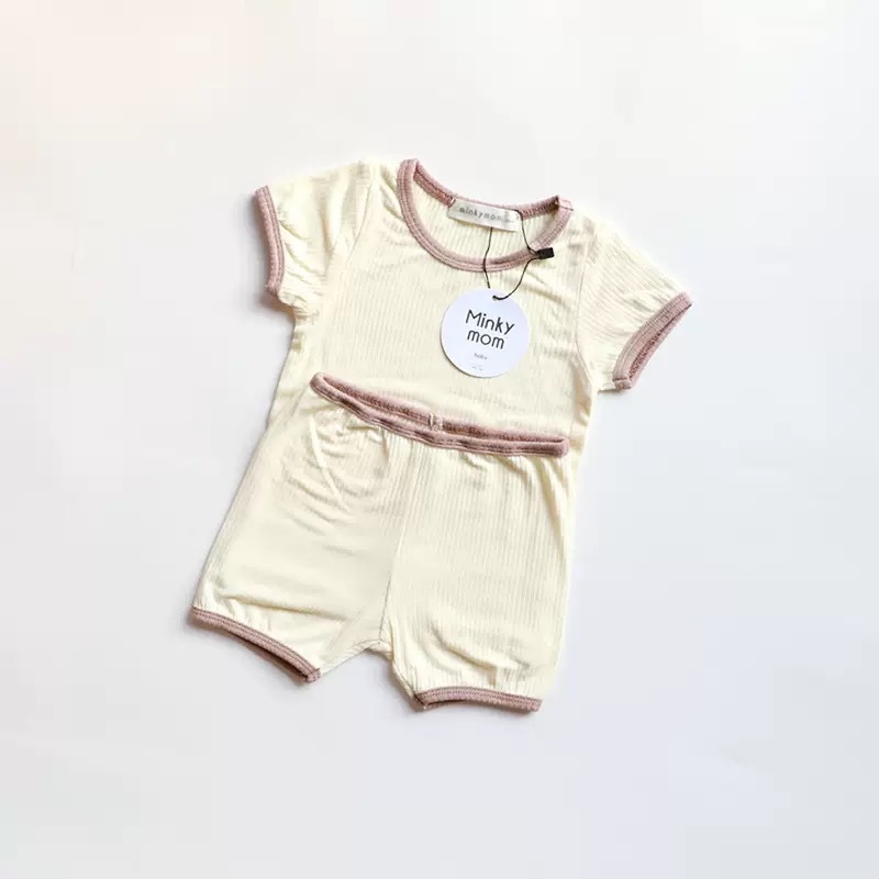 2026 MINKYMOM 親膚棉質撞色套裝