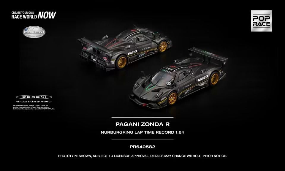 預訂PreOrder- Poprace PAGANI ZONDA R NURBURGRING LAP TIME RECORD PR640582