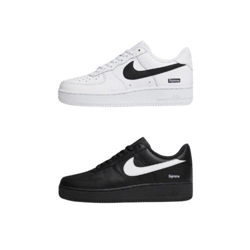 【現貨】Supreme x Nike Air Force 1 Low 聯名款 黑白 男鞋 白底黑勾 CU9225-102 黑底白勾 CU9225-002