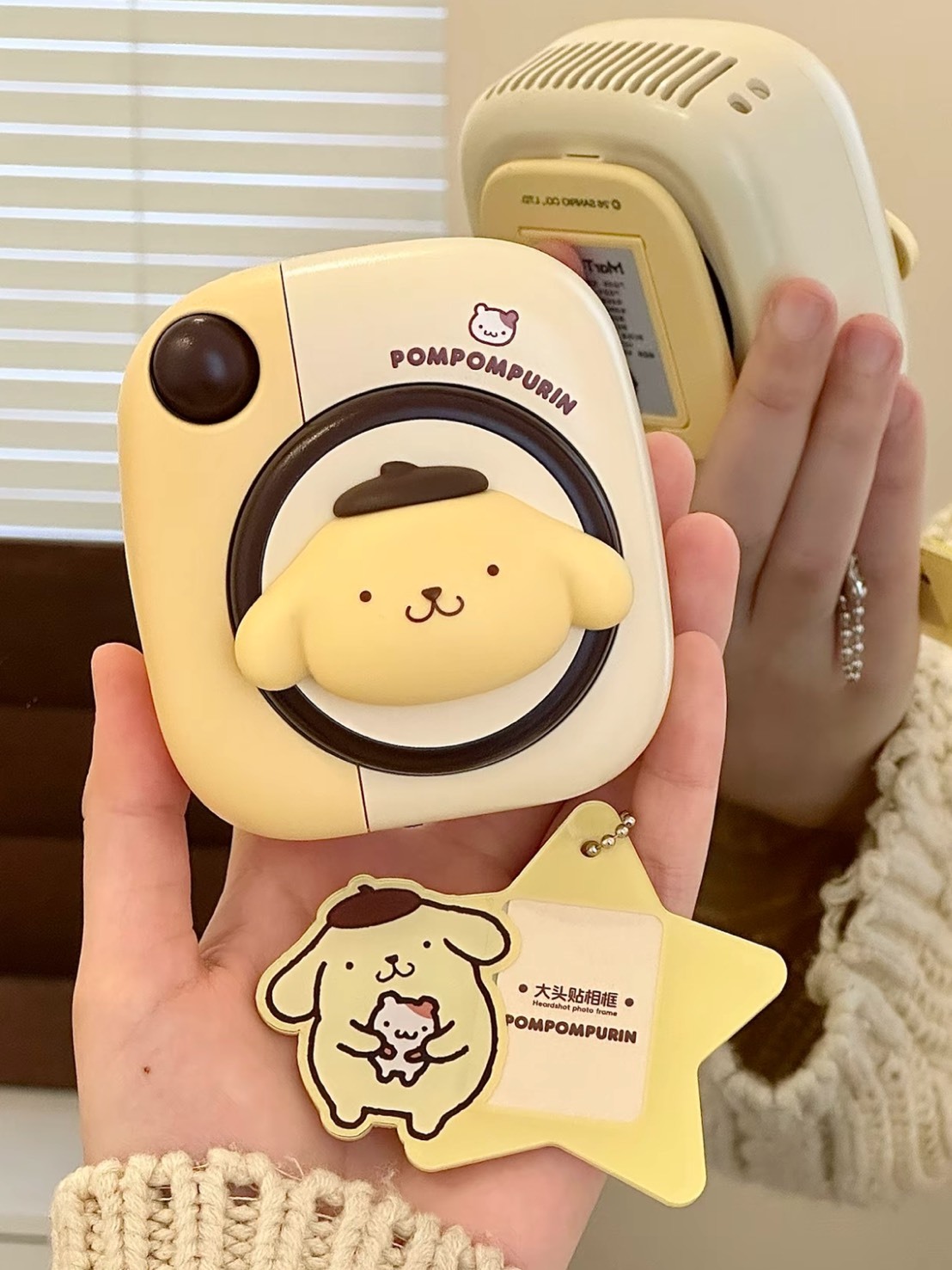正版授權 SANRIO 三麗鷗 布丁狗 拍立得造形 掛脖風扇