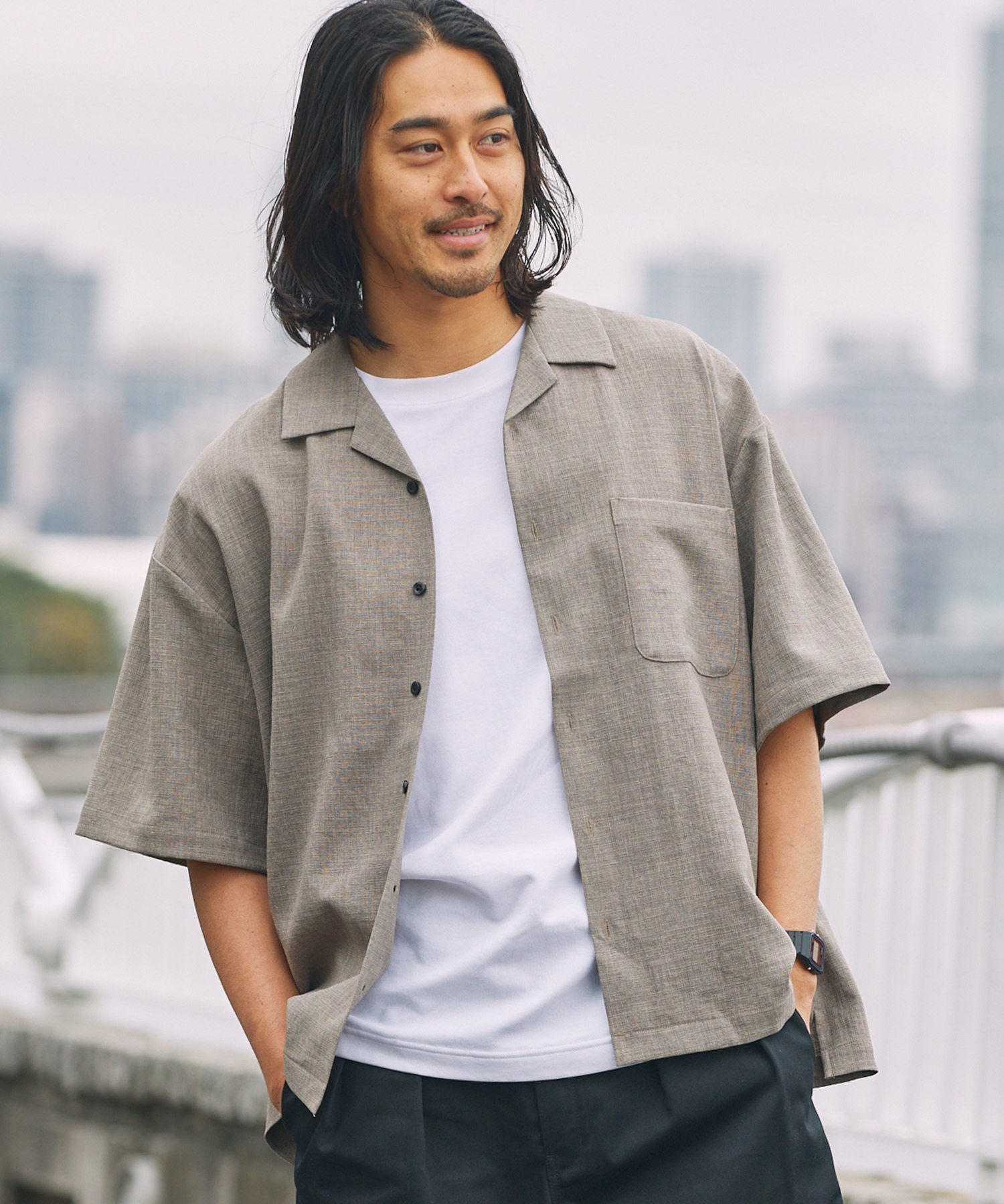 The craft crew 乾爽亞麻質感短袖襯衫 日系選品 TCCP sh1645