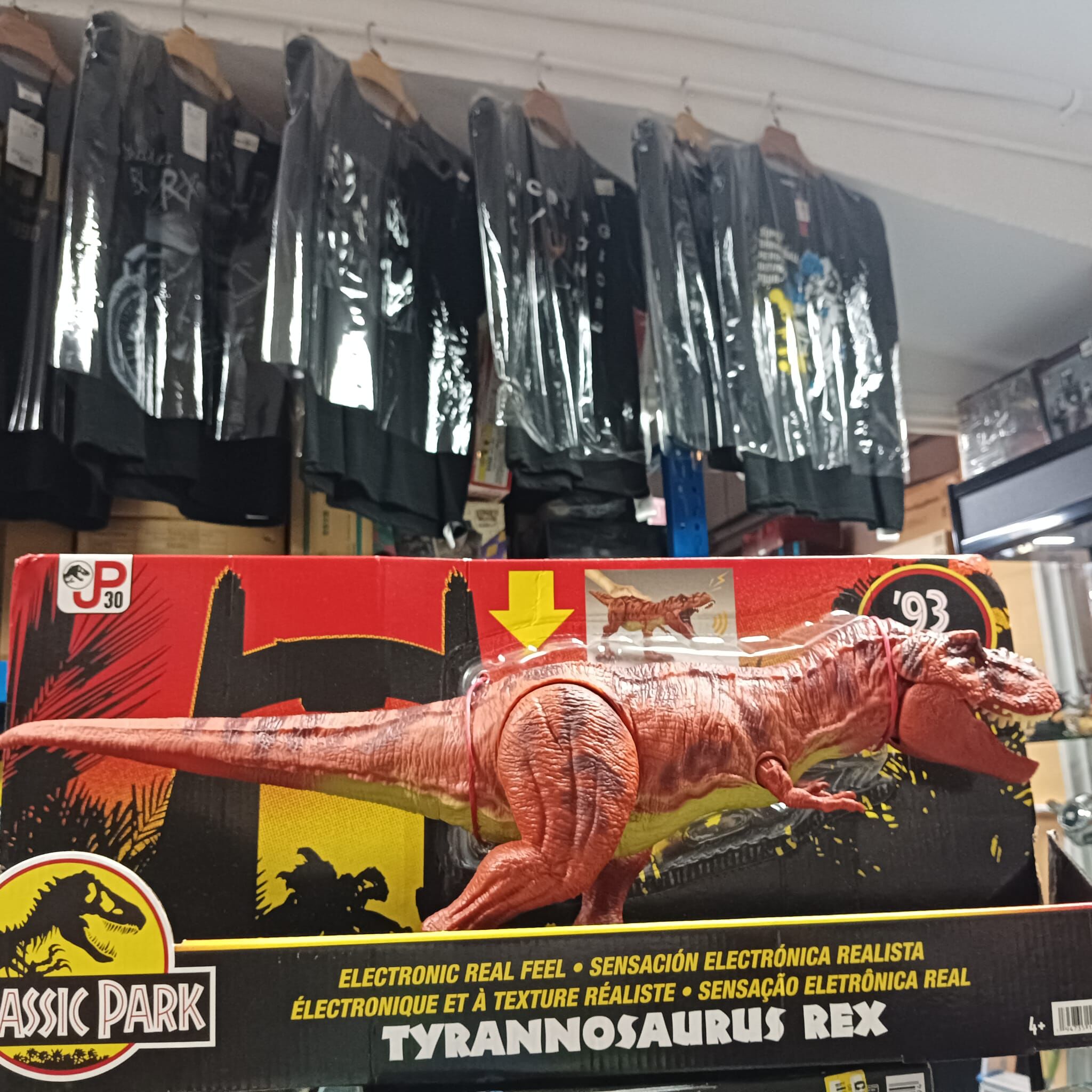 寄賣-Jurassic Park Tyrannosaurus Rex Electronic Real Feel 93 Classic T-rex Toy