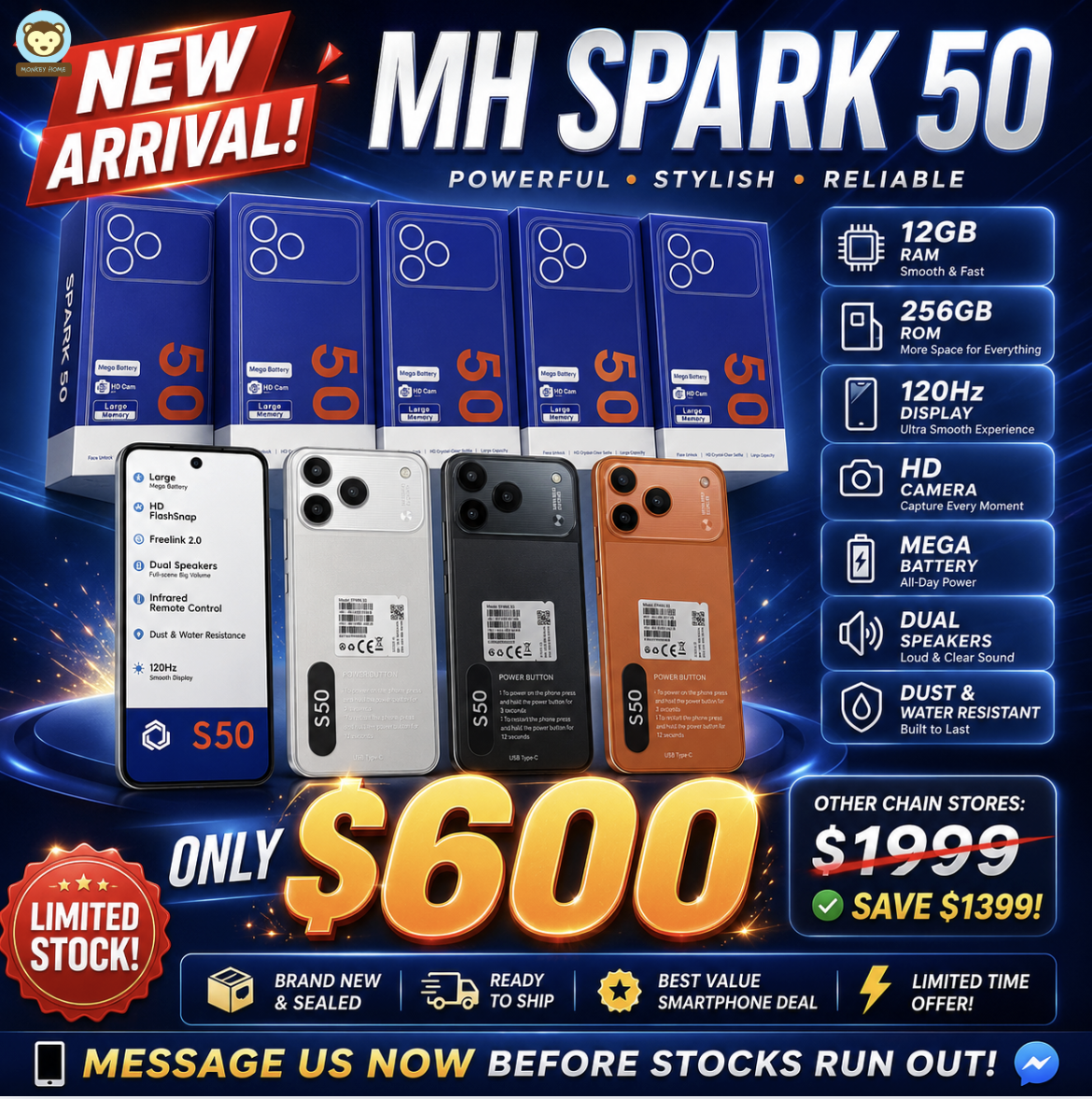 MH Spark 50 (12GB RAM / 256GB ROM)
