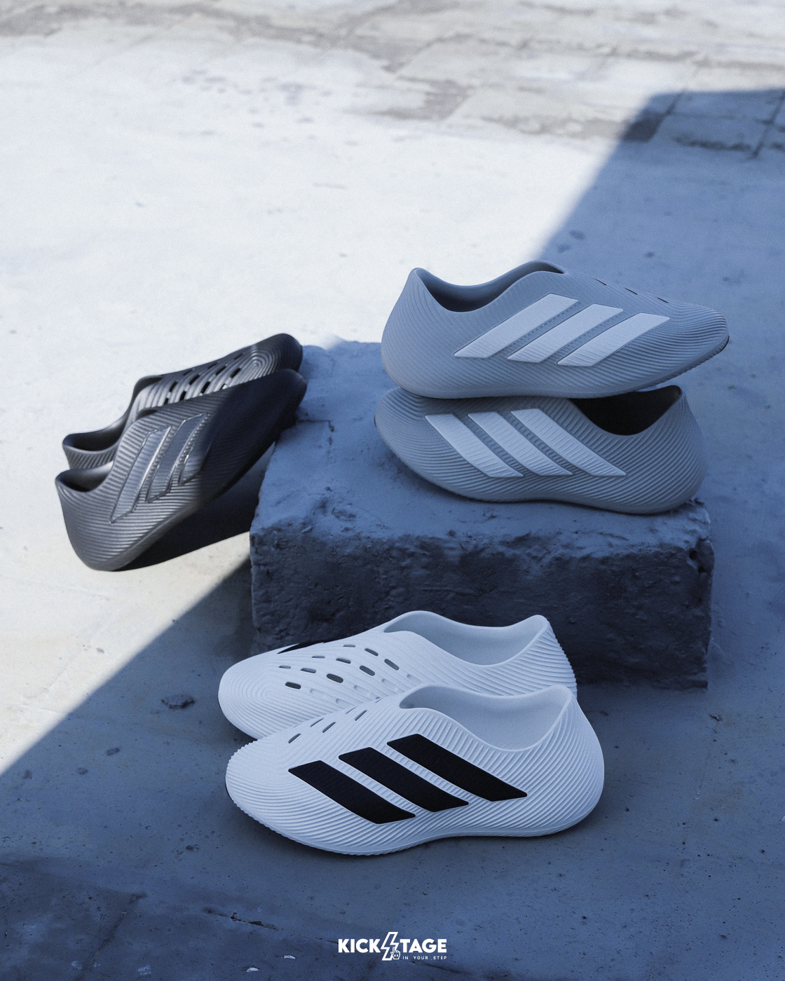 男女鞋 ADIDAS PURECHILL 黑 灰白 白黑 防水 避震 增高 透氣 乾爽 洞洞鞋 涼鞋 拖鞋【KI0067/KI0071/KI0066】