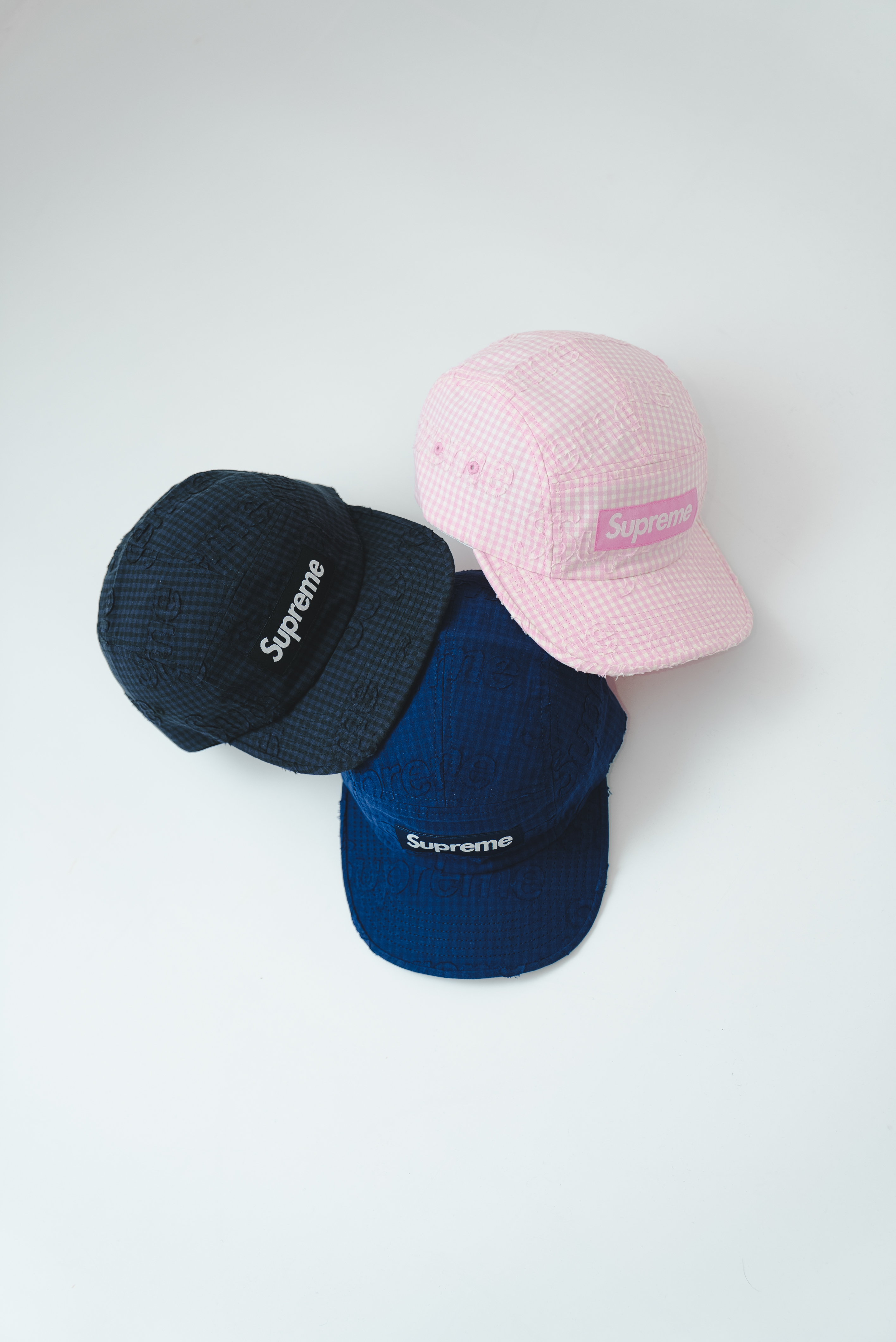 【Focus Store】現貨秒發 Supreme SS26 Week15 Monogram Gingham Camp Cap 五分割帽 Logo印花 三色