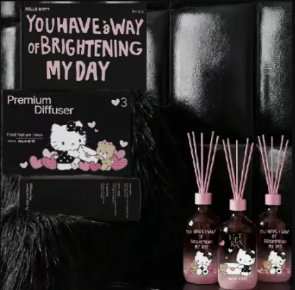 UC80 Hetras x Hello Kitty香氛Diffuser 一套500mlX3支 ( Hello Berry, Flower Park, Hotel Wood)