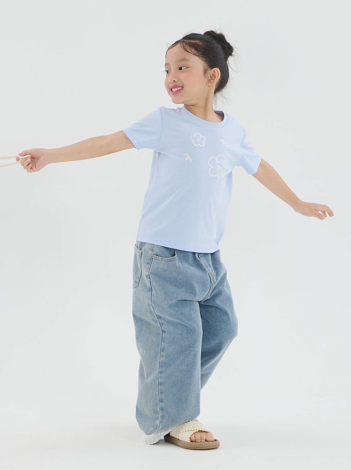 軟軟兔小花T附紗兩件組【童裝】【親子裝】