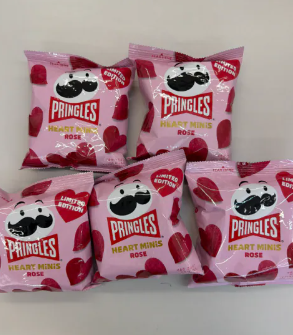 UC87 PRINGLES HEART MiNiS 心心薯片-玫瑰味 35g X5包**到期日:約2027/1