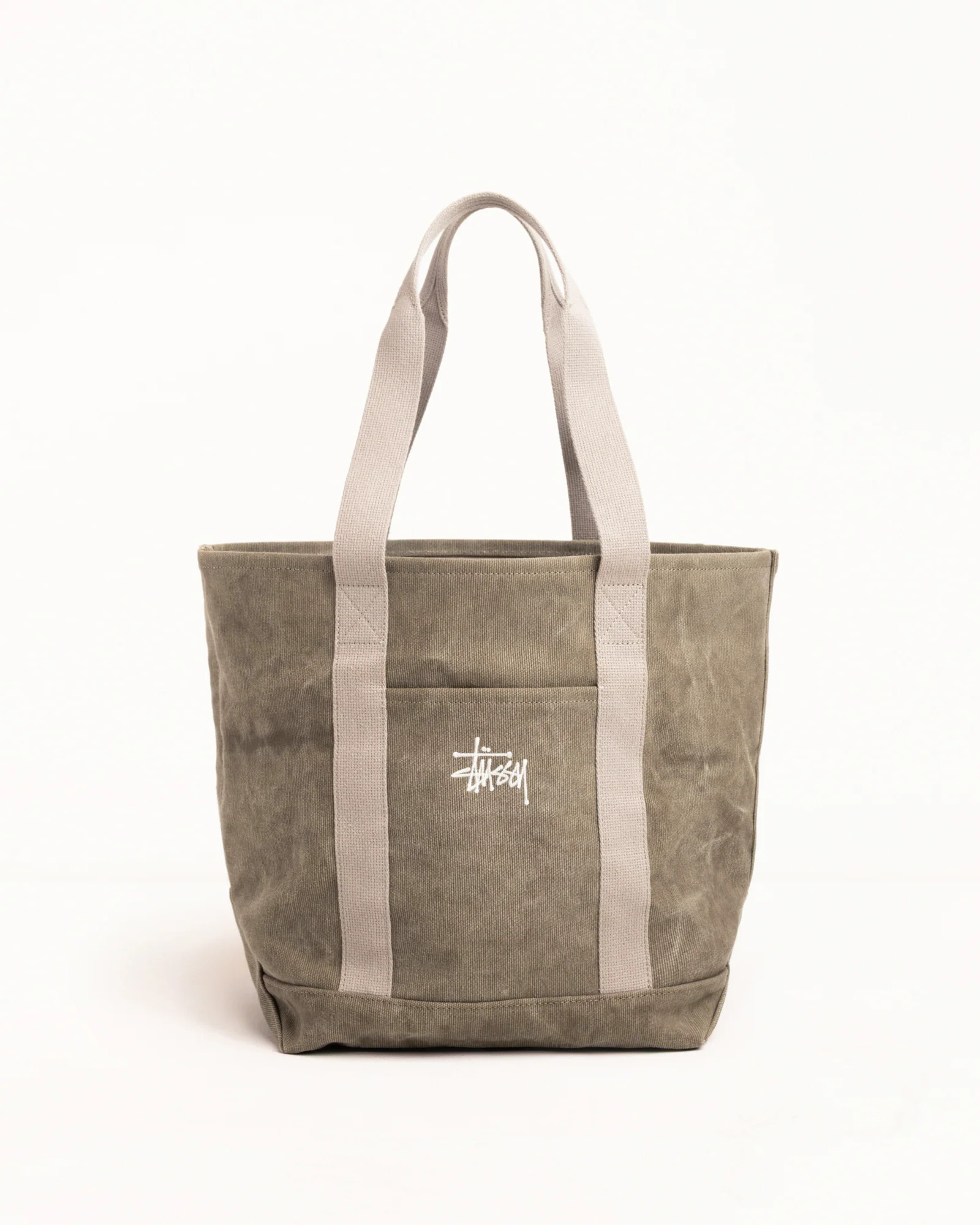 Stussy Waxed Canvas Market Tote - Stone | 134277