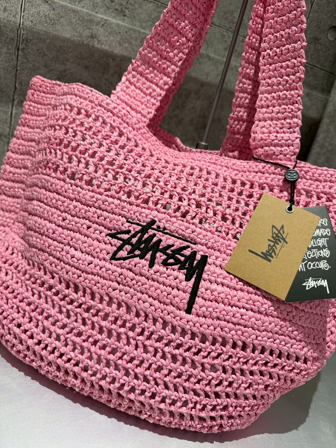 STUSSY RAFFIA BAG 編織托特包 海攤提包