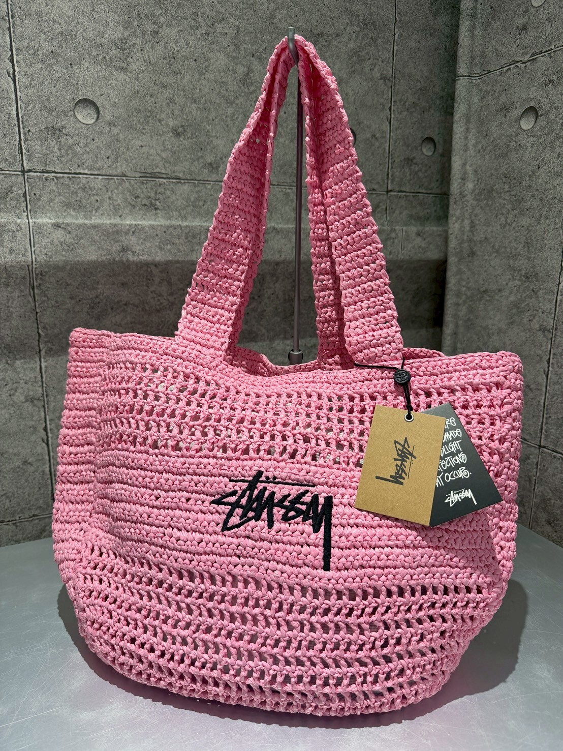STUSSY RAFFIA BAG 編織托特包 海攤提包