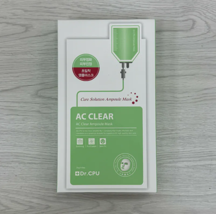 UC111 Dr. CPU 鎮定舒緩精華面膜 AC Clear Ampoule Mask 1Box(10EA)**到期日約:28年