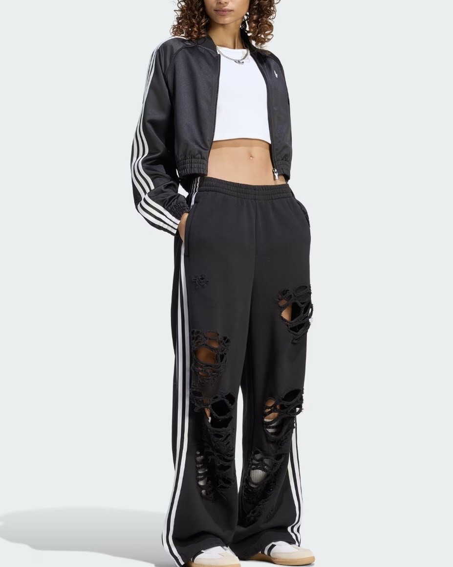 ADIDAS ORIGINALS 破褲 做舊感 運動長褲 三葉草 兩色