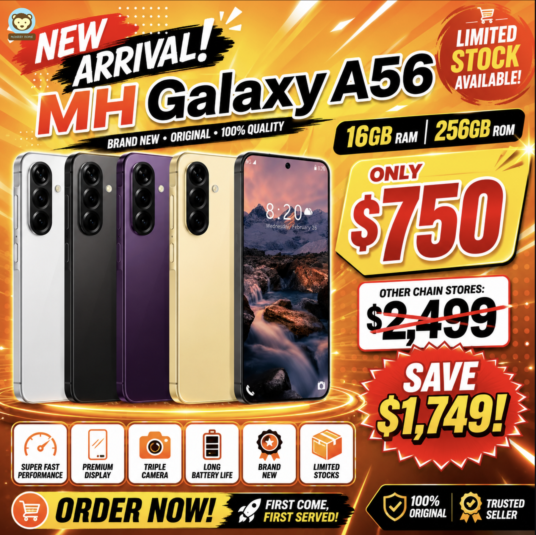 MH Galaxy A56 (16GB RAM / 256GB ROM)
