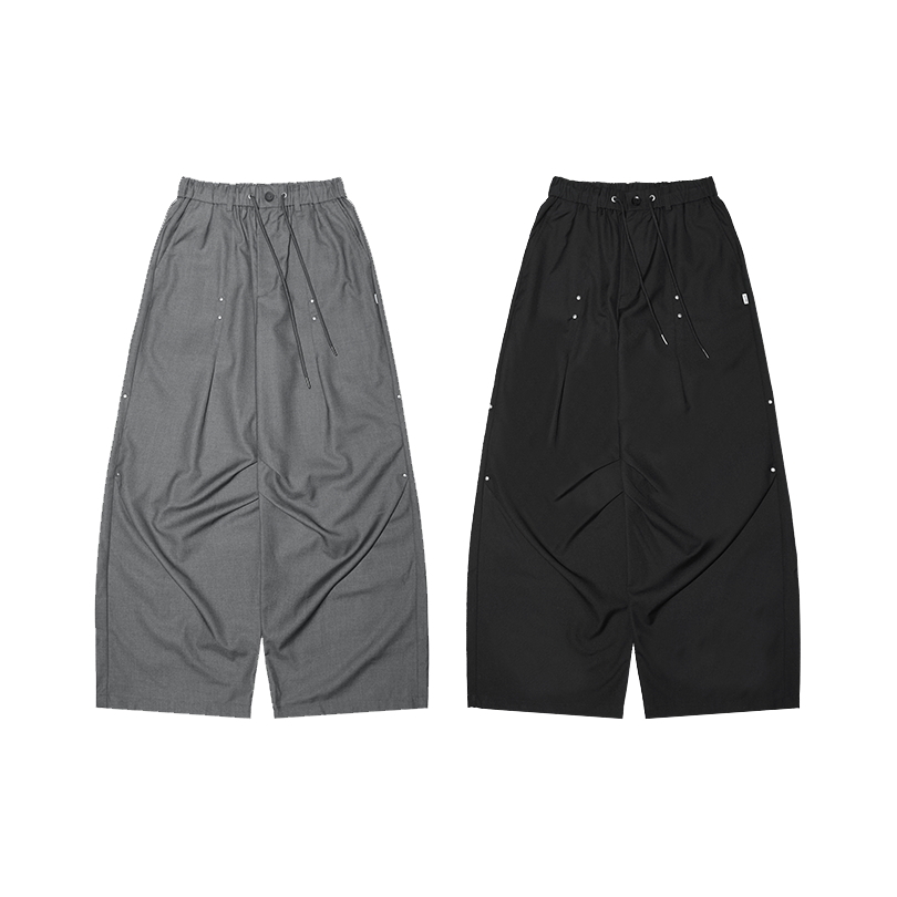 【車庫服飾】MUILLY 鉚釘直筒西裝褲