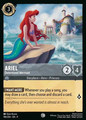 196/204·EN·9 Ariel - Determined Mermaid (Common)