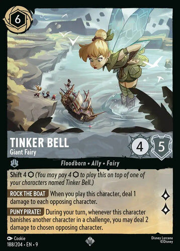 188/204·EN·9 Tinker Bell - Giant Fairy (Super Rare)