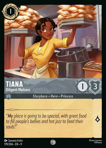 179/204·EN·9 Tiana - Diligent Waitress (Common)