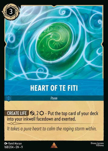 168/204·EN·9 Heart of Te Fiti (Rare)
