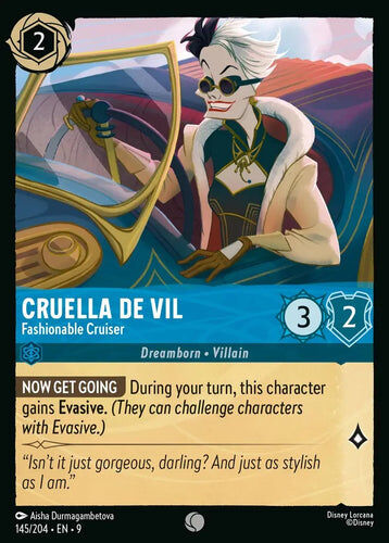 145/204·EN·9 Cruella De Vil - Fashionable Cruiser (Common)