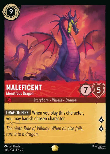 108/204·EN·9 Maleficent - Monstrous Dragon (Legendary)