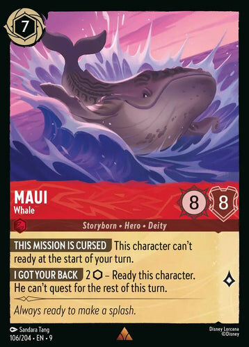 106/204·EN·9 Maui - Whale (Rare)