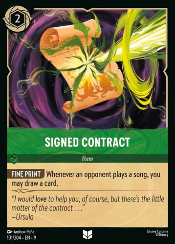 101/204·EN·9 Signed Contract (Uncommon)