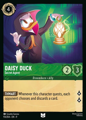 93/204·EN·9 Daisy Duck - Secret Agent (Uncommon)