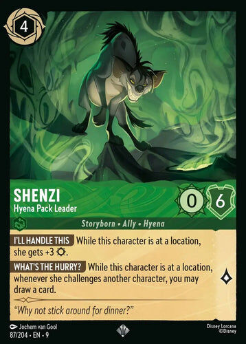 87/204·EN·9 Shenzi - Hyena Pack Leader (Super Rare)