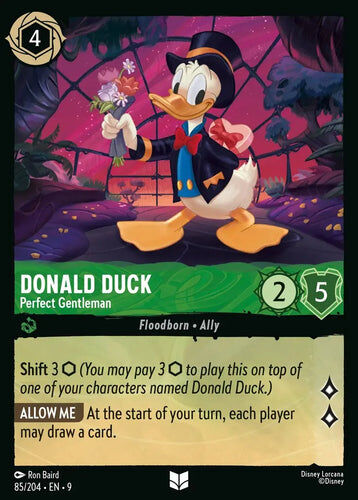 85/204·EN·9 Donald Duck - Perfect Gentleman (Uncommon)