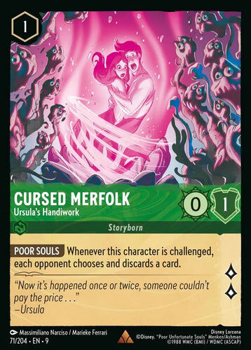 71/204·EN·9 Cursed Merfolk - Ursula's Handiwork (Rare)