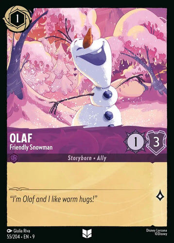 55/204·EN·9 Olaf - Friendly Snowman (Uncommon)
