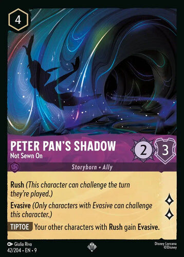42/204·EN·9 Peter Pan's Shadow - Not Sewn On (Super Rare)