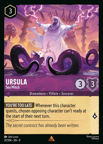 37/204·EN·9 Ursula - Sea Witch (Rare)