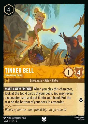 12/204·EN·9 Tinker Bell - Generous Fairy (Uncommon)
