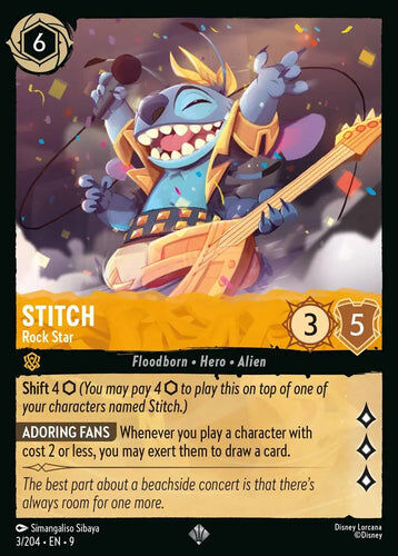 3/204·EN·9 Stitch - Rock Star (Super Rare)