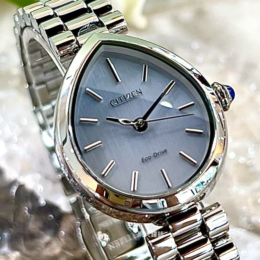 【CITIZEN 星辰】L- Rainell雨漾光動能水滴系列(銀) EM1203-57X 26.2mm 現代鐘錶