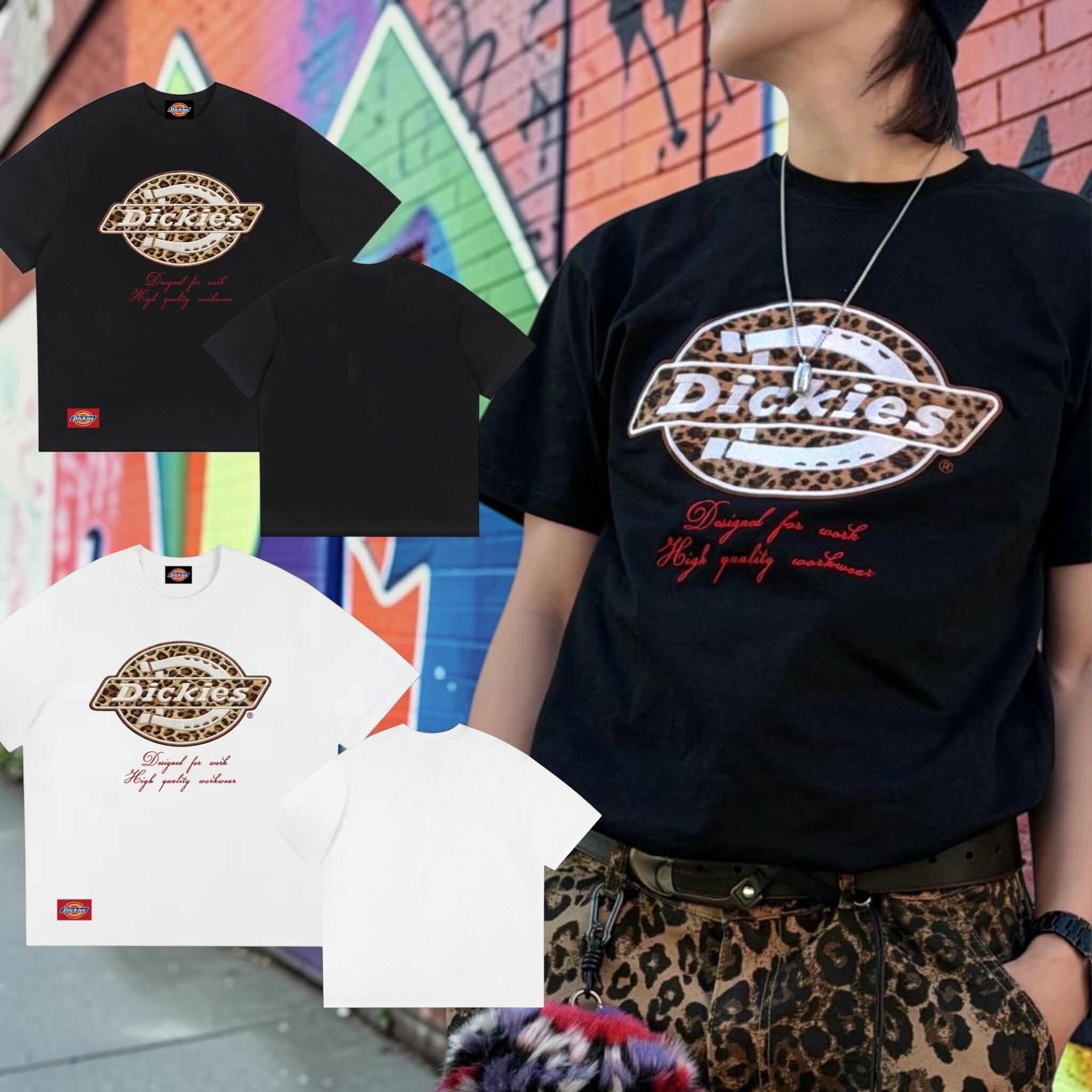 開團預購 Dickies 320g 美式 復古 豹紋 刺繡 短Tee