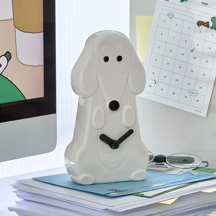 JOGUMAN x BMIX WOODY CERAMIC CLOCK 陶瓷鐘 指針時鐘 臘腸狗 白色系
