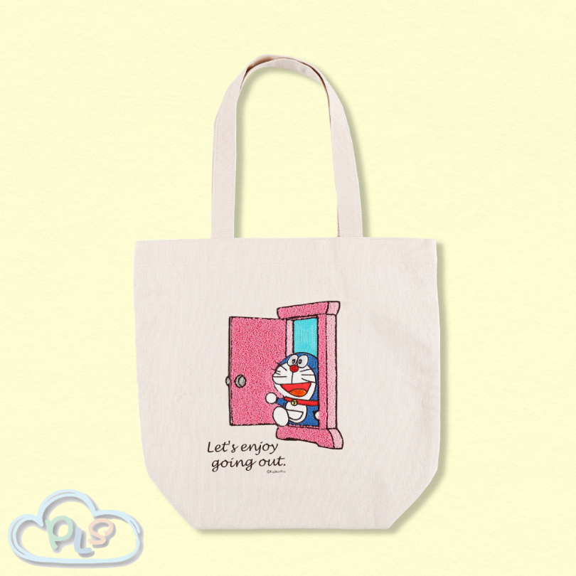 刺繡 Tote Bag 隨意門 多啦A夢 未來百貨限定 米白色 #40195-1