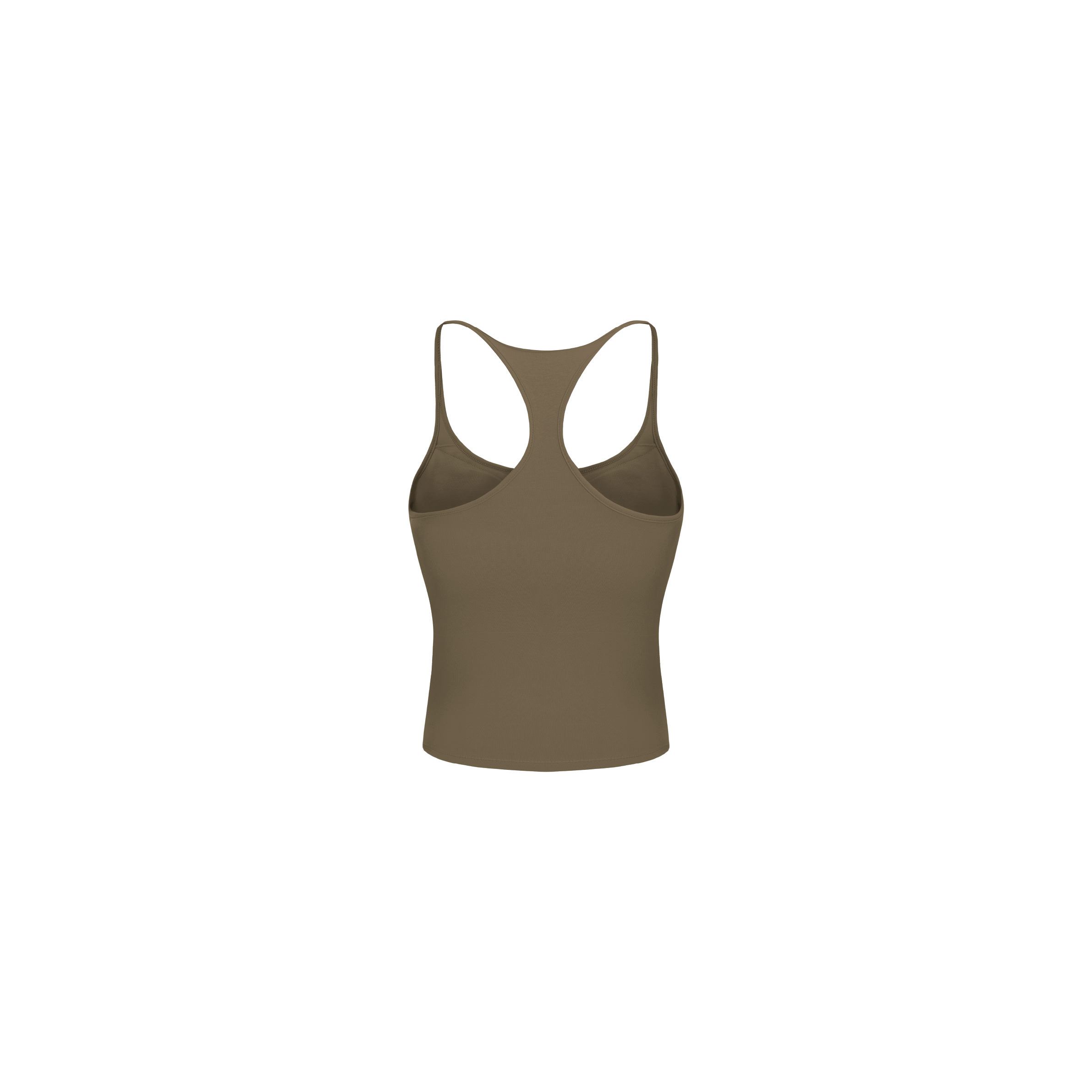 細肩帶挖背 BRA TOP - 煙燻橄欖