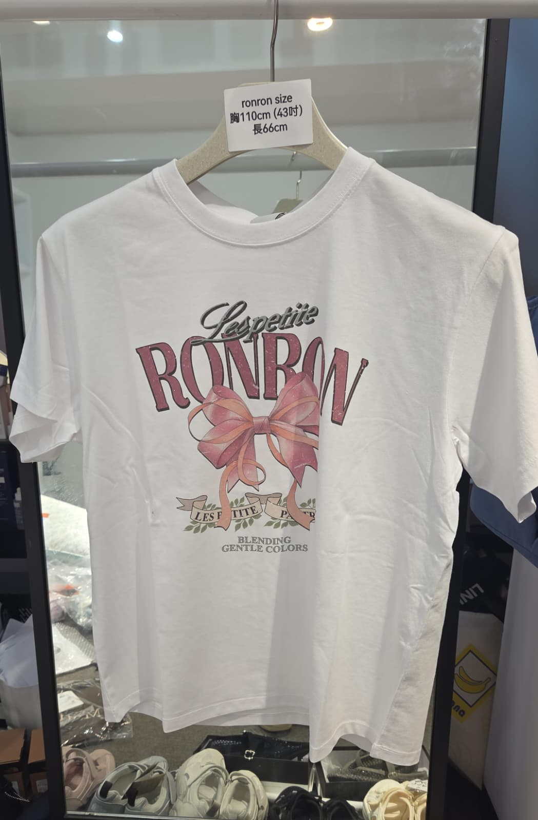 BY041 RONRON 大蝴蝶結絲帶短袖TEE FREESIZE